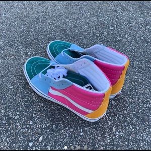 Rainbow Colorblock Vans size 9.5